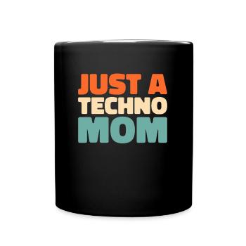 Techno Raver Just A Techno Mom - Mug uni - noir - Devant