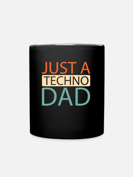 Techno Raver Just A Techno Dad - Mug uni - noir