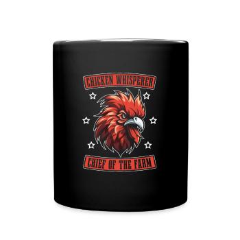 Poule Chef de Ferme - Mug uni - noir - Devant