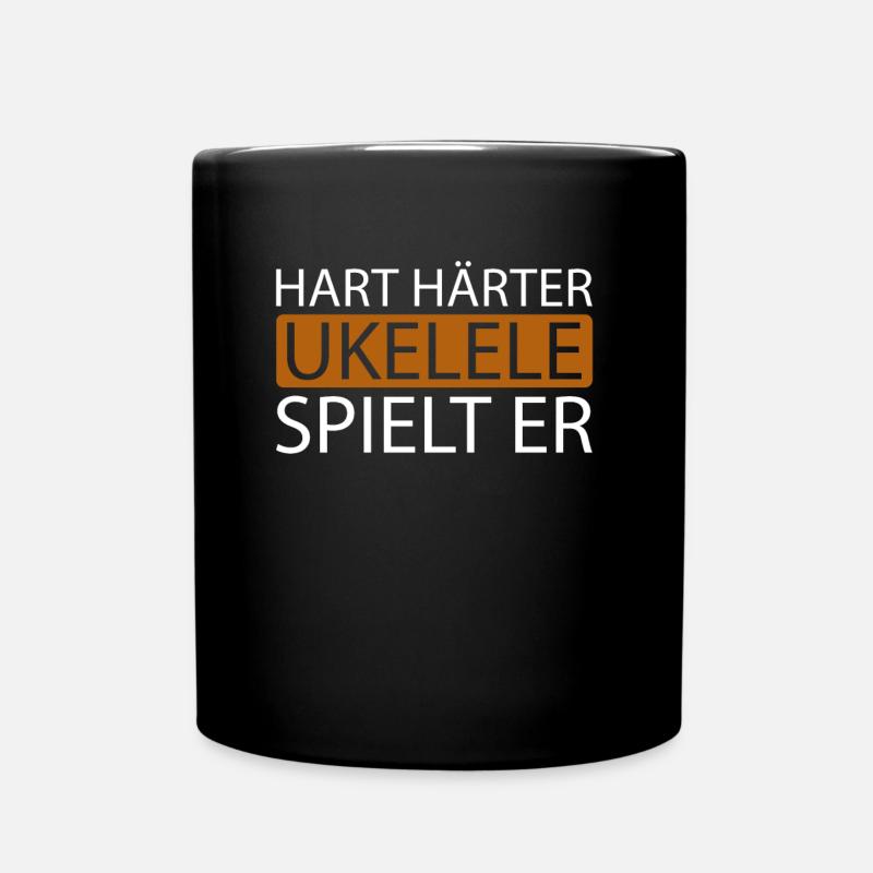 Ukulele - Tasse einfarbig - Schwarz