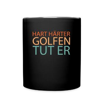 Golf Golfer Golfen - Tasse einfarbig - Schwarz - Vorne