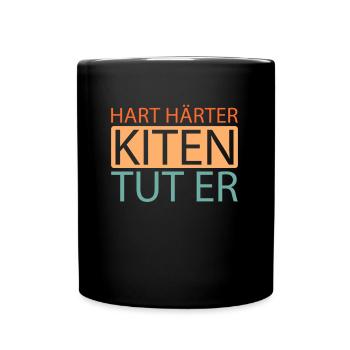 Kitesurfer Kitesurfing Kiting Kitesurfing - Full Colour Mug - black - Front
