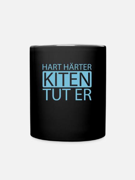 Kitesurfer Kitesurfen Kiten Kitesurfing - Tasse einfarbig - Schwarz