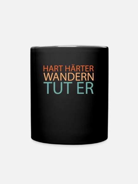 Wandern Wanderer - Tasse einfarbig - Schwarz