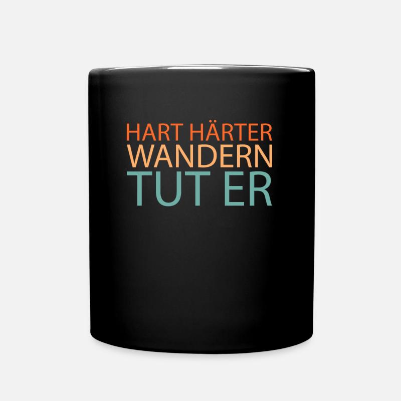 Wandern Wanderer - Tasse einfarbig - Schwarz