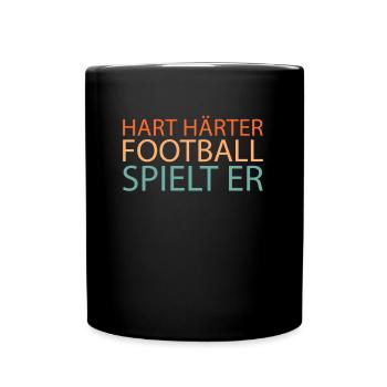 American Football - Tasse einfarbig - Schwarz - Vorne