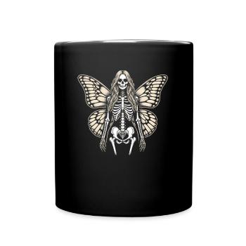 Fairycore Cottagecore Floral Moth - Tasse einfarbig - Schwarz - Vorne