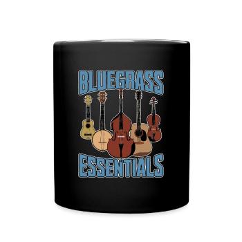 Bluegrass Essentials String Instrument Music Lover - Full Colour Mug - black - Front