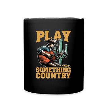 Bluegrass Music Play Something Country Musician - Full Colour Mug - black - Front