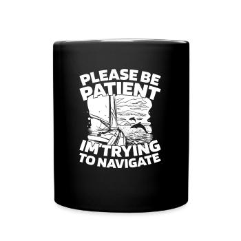 Sailing Sailing Sailboat Navigation - Full Colour Mug - black - Front