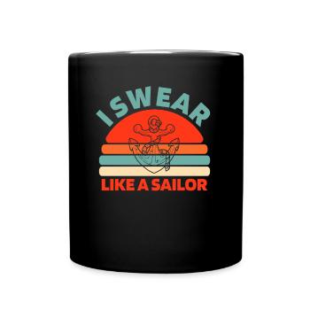 Voilier Marin Voilier Jurer Comme Un Marin - Mug uni - noir - Devant
