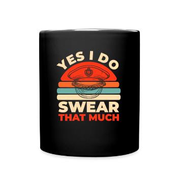 Voilier Marin Voilier Jurer Comme Un Marin - Mug uni - noir - Devant