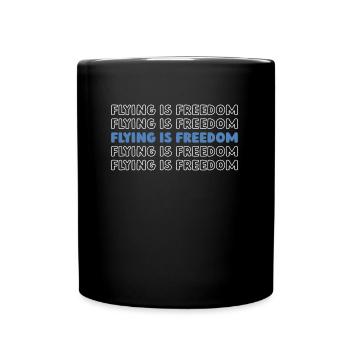 Paramotor paragliding - Full Colour Mug - black - Front