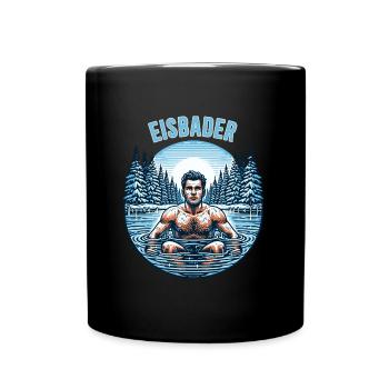 Eisbader – Kältetherapie und Winterschwimmen - Tasse einfarbig - Schwarz - Vorne