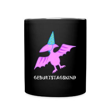 Birthday Boy Pteranodon Pterosaur Dinosaur - Full Colour Mug - black - Front