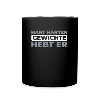 Haltère - Mug uni - noir - Devant