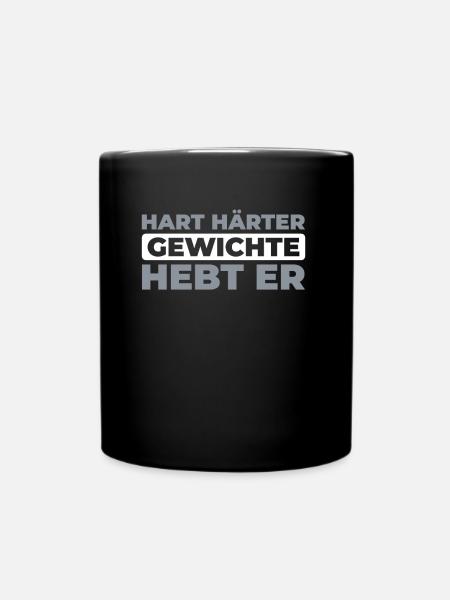 Langhantel - Tasse einfarbig - Schwarz