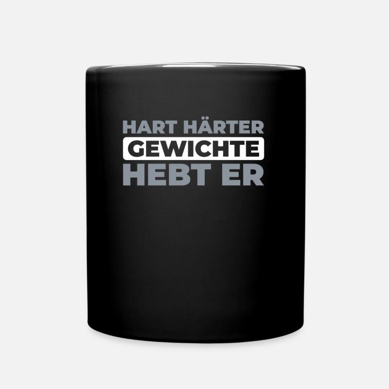 Langhantel - Tasse einfarbig - Schwarz