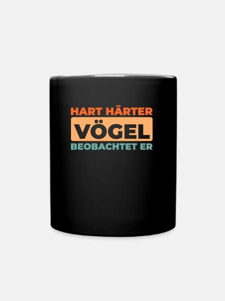 Vogelbeobachter - Tasse einfarbig - Schwarz