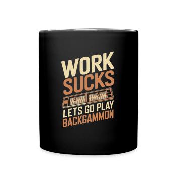 Backgammon - Tasse einfarbig - Schwarz - Vorne