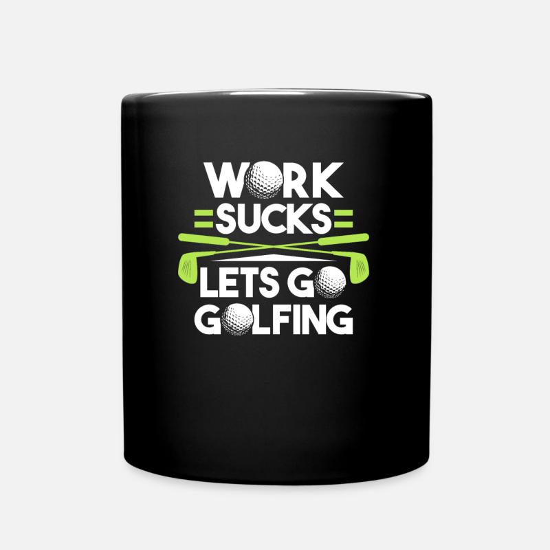 Golf Golfer Golfen - Tasse einfarbig - Schwarz