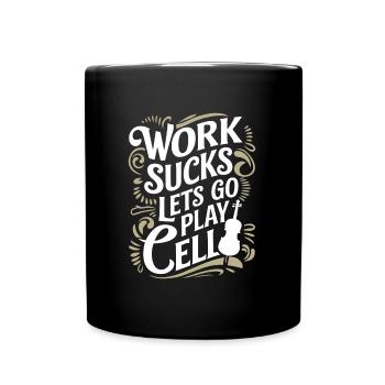 Violoncelle violoncelliste - Mug uni - noir - Devant