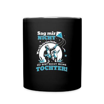 Papa und Tochter - Vater Sprüche für Vaterliebe - Tasse einfarbig - Schwarz - Vorne