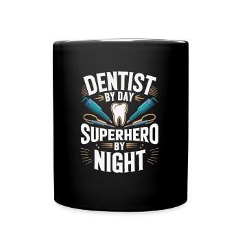 Zahnarzt Dentist - Tasse einfarbig - Schwarz - Vorne