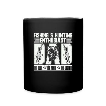 Fishing & Hunting Enthusiast Dad The Nature Lover - Full Colour Mug - black - Front