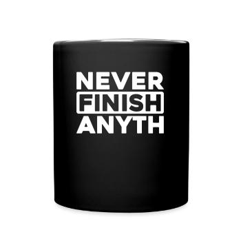 Schwarzer Humor - Tasse einfarbig - Schwarz - Vorne