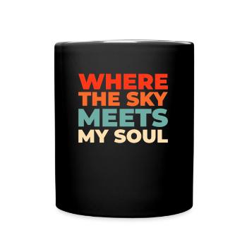 Paramotor paragliding - Full Colour Mug - black - Front