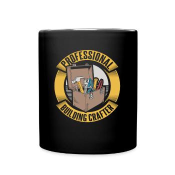 Construction worker - Full Colour Mug - black - Front
