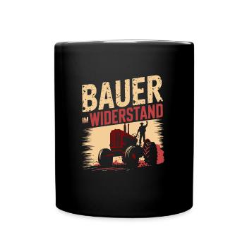 Bauern Protest und Landwirte Demo Landwirtschaft - Tasse einfarbig - Schwarz - Vorne