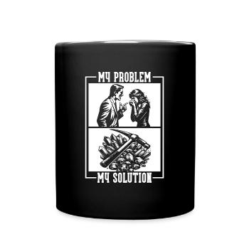 Géologue Mon problème Mon pictogramme Maman Papa Géologie - Mug uni - noir - Devant