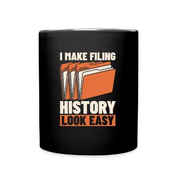 Archiviste - Mug uni - noir - Devant