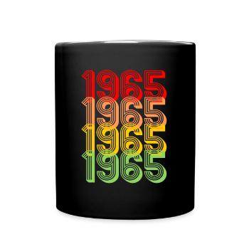 1965 Vintage Rétro Année de naissance 1965 60e anniversaire - Mug uni - noir - Devant