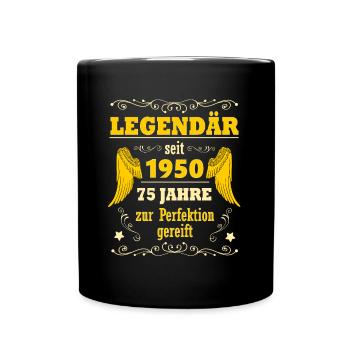 Légendaire depuis 1950 Cadeau 75ème Anniversaire Homme - Mug uni - noir - Devant