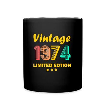 1974 édition limitée rétro millésime 1974 cadeau - Mug uni - noir - Devant