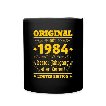 Original 1984 geboren 40.Geburtstag Jahrgang 1984 - Tasse einfarbig - Schwarz - Vorne