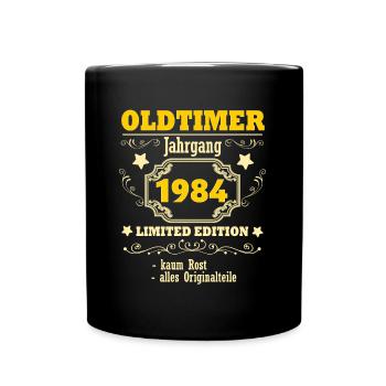 1984 Voiture Vintage 40ème Anniversaire Millésime 1984 Cadeau - Mug uni - noir - Devant