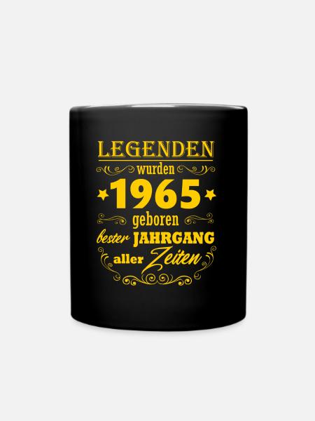 Legende 1965 Jahrgang 60. Geburtstag Geschenk - Tasse einfarbig - Schwarz