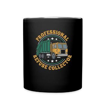 Garbage collector garbage man - Full Colour Mug - black - Front