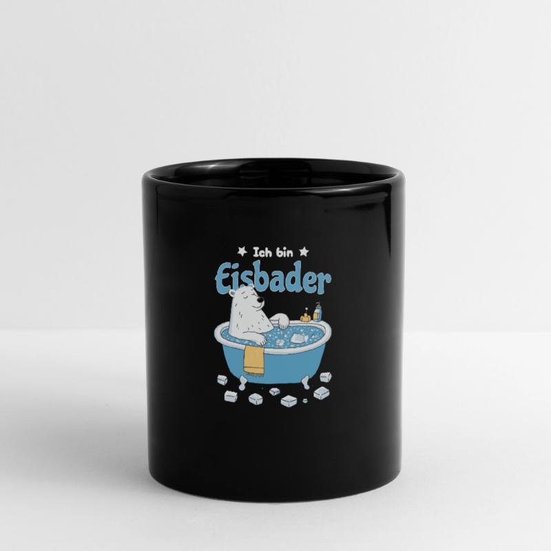 Der Eisbader – Kältetherapie Eisbär bei Eisbad Tasse einfarbig