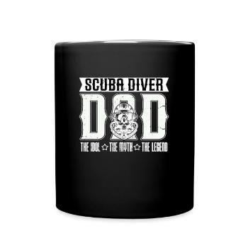 Scuba Diver Dad The Idol The Myth The Swimmer - Full Colour Mug - black - Front