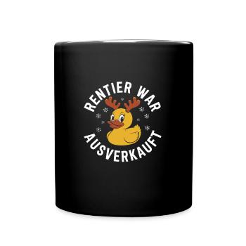 Reindeer was sold out - merry Christmas - Full Colour Mug - black - Front