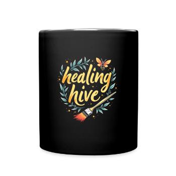 Kunsttherapeut Team - Tasse einfarbig - Schwarz - Vorne