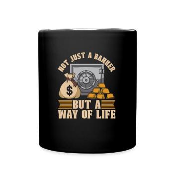 Banker - Tasse einfarbig - Schwarz - Vorne