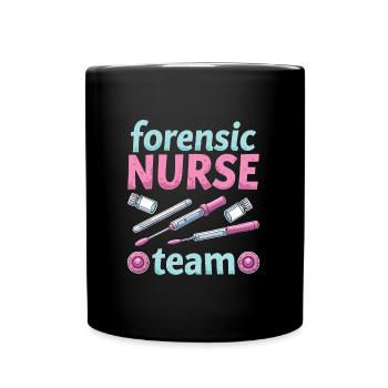 Forensische Krankenschwester Team - Tasse einfarbig - Schwarz - Vorne