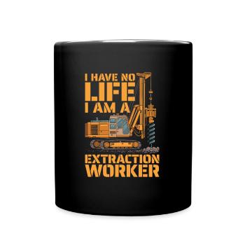 Travailleur d’extraction - Mug uni - noir - Devant