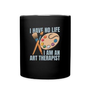 Kunsttherapeut - Tasse einfarbig - Schwarz - Vorne